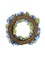 Capri Large Blue Silk Hydrangea Wreath 23” All-Season UV Resistant Front Door Wreath with 16 Hydrangea Heads on Natural Grapevine